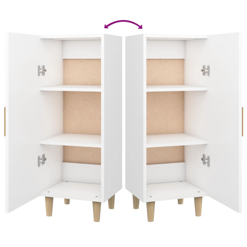 Dressoir 34,5X34X90 Cm Bewerkt Hout Wit