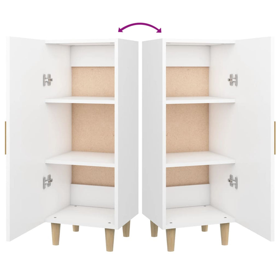 Dressoir 34,5X34X90 Cm Bewerkt Hout Wit
