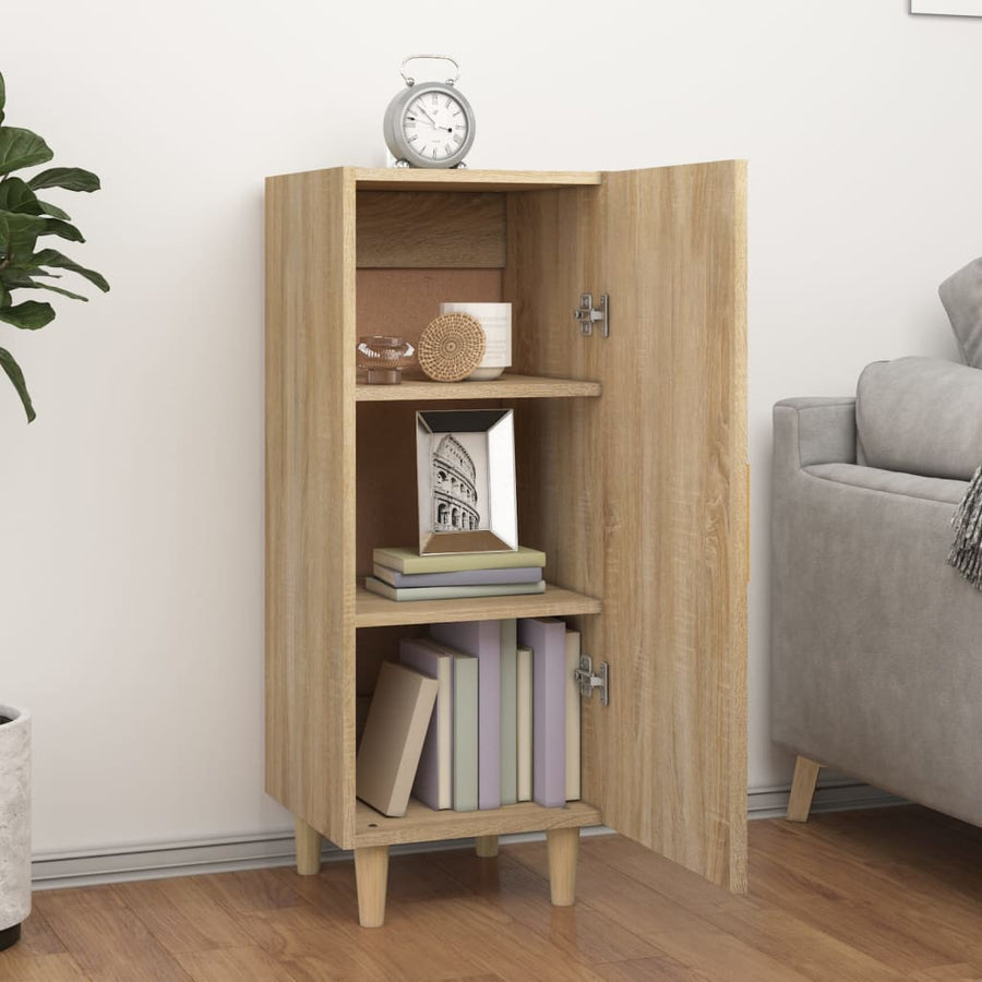 Dressoir 34,5X34X90 Cm Bewerkt Hout Kleurig Sonoma eiken