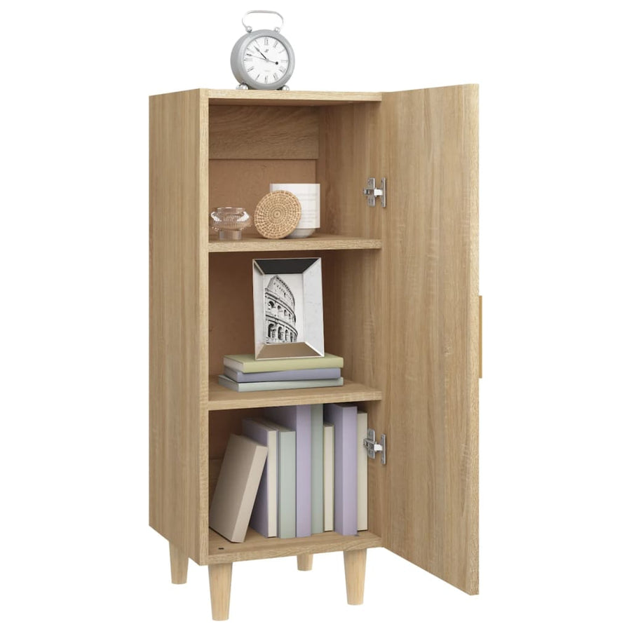 Dressoir 34,5X34X90 Cm Bewerkt Hout Kleurig Sonoma eiken