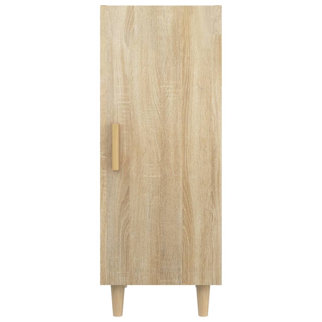 Dressoir 34,5X34X90 Cm Bewerkt Hout Kleurig Sonoma eiken