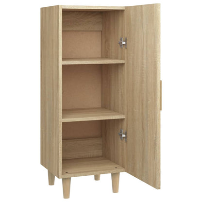 Dressoir 34,5X34X90 Cm Bewerkt Hout Kleurig Sonoma eiken