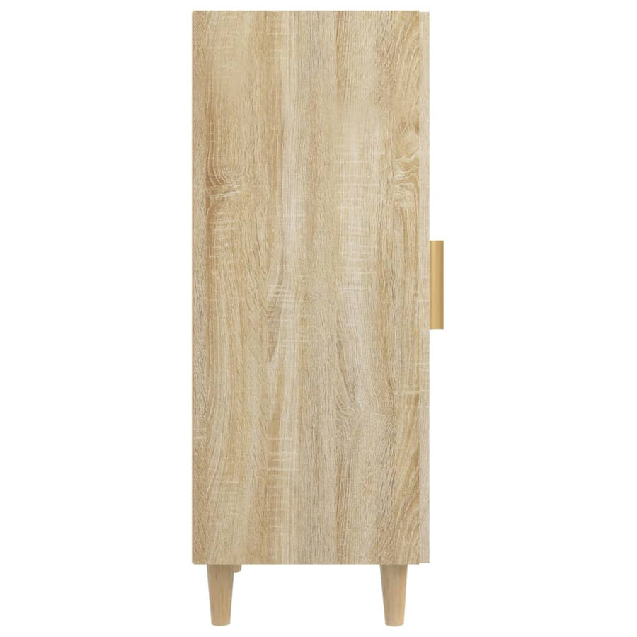 Dressoir 34,5X34X90 Cm Bewerkt Hout Kleurig Sonoma eiken