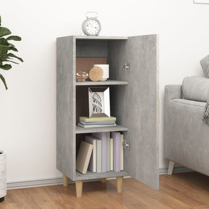 Dressoir 34,5X34X90 Cm Bewerkt Hout Betongrijs