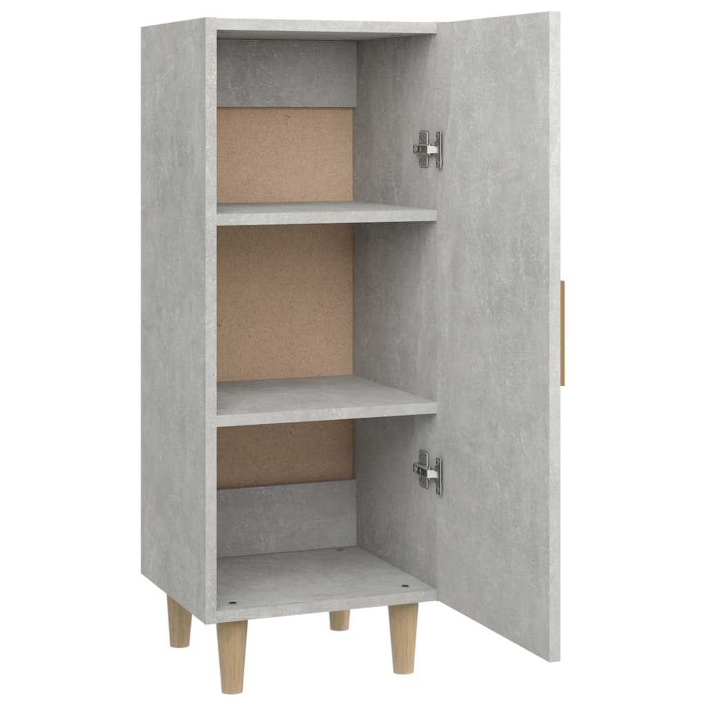 Dressoir 34,5X34X90 Cm Bewerkt Hout Betongrijs