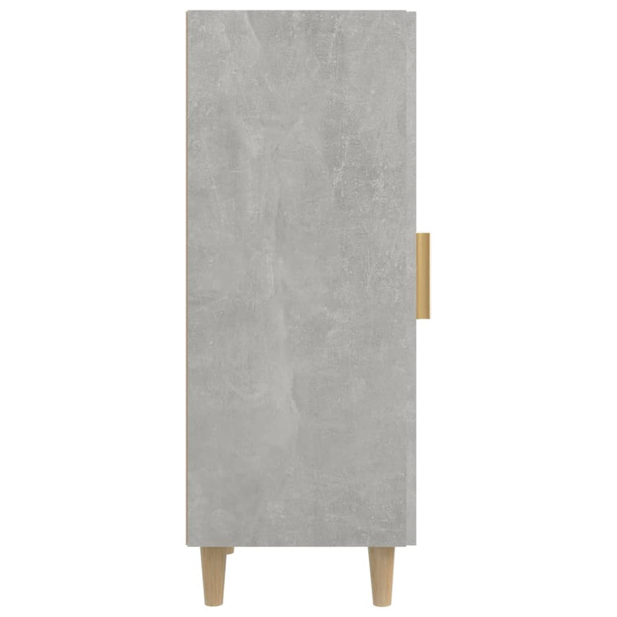 Dressoir 34,5X34X90 Cm Bewerkt Hout Betongrijs