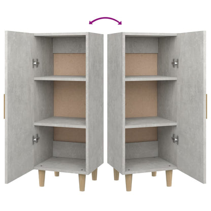 Dressoir 34,5X34X90 Cm Bewerkt Hout Betongrijs