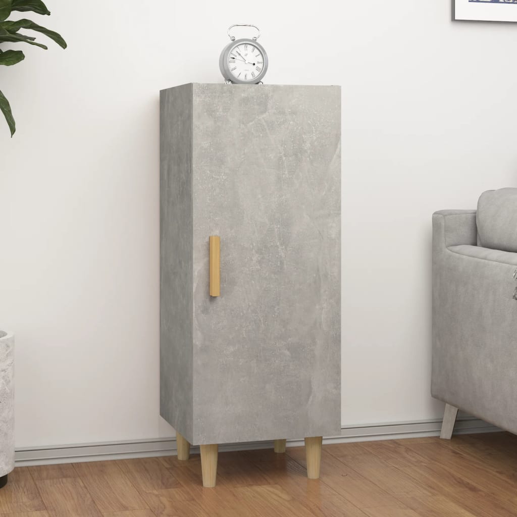 Dressoir 34,5X34X90 Cm Bewerkt Hout Betongrijs