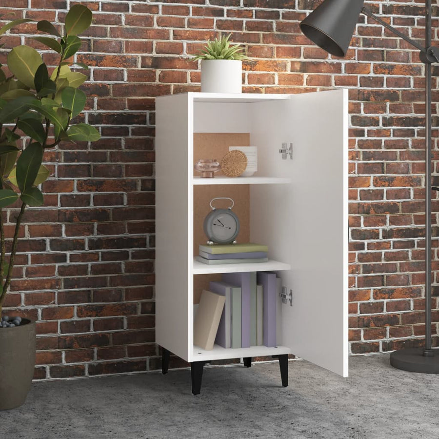 Dressoir 34,5X34X90 Cm Bewerkt Hout Wit