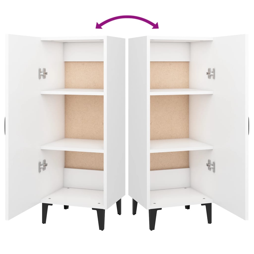 Dressoir 34,5X34X90 Cm Bewerkt Hout Wit