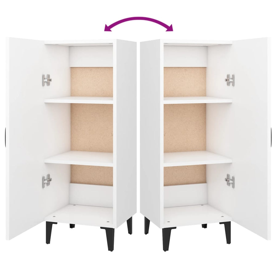 Dressoir 34,5X34X90 Cm Bewerkt Hout Wit