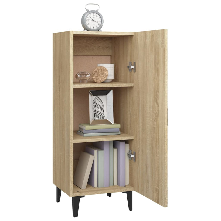 Dressoir 34,5X34X90 Cm Bewerkt Hout Sonoma Eikenkleurig