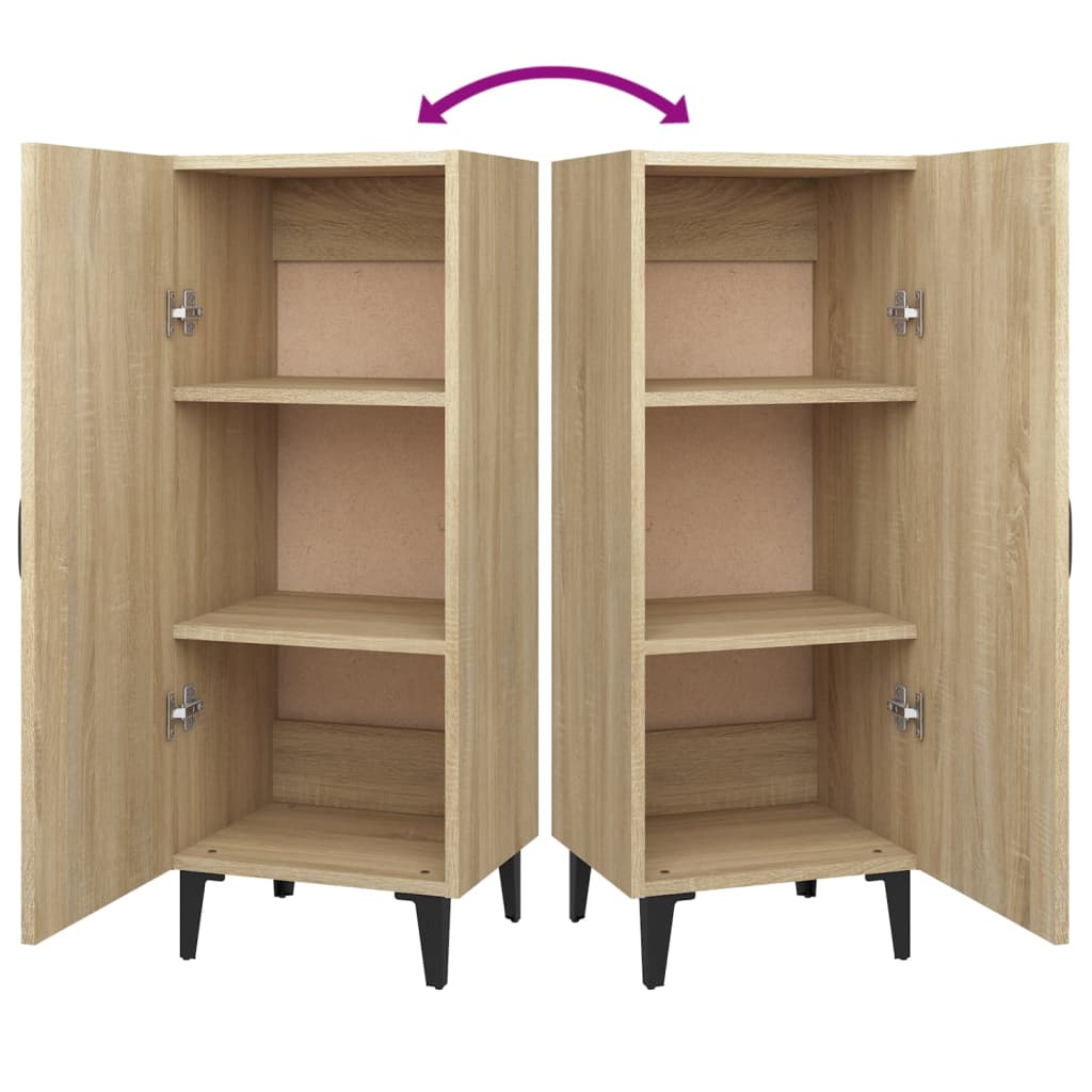Dressoir 34,5X34X90 Cm Bewerkt Hout Sonoma Eikenkleurig