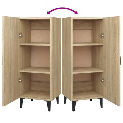 Dressoir 34,5X34X90 Cm Bewerkt Hout Sonoma Eikenkleurig