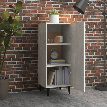 Dressoir 34,5X34X90 Cm Bewerkt Hout Betongrijs