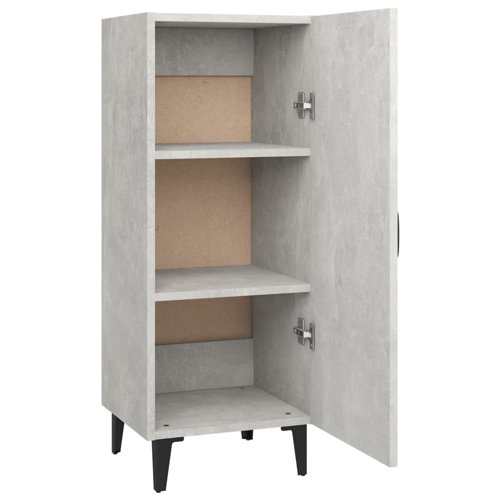 Dressoir 34,5X34X90 Cm Bewerkt Hout Betongrijs