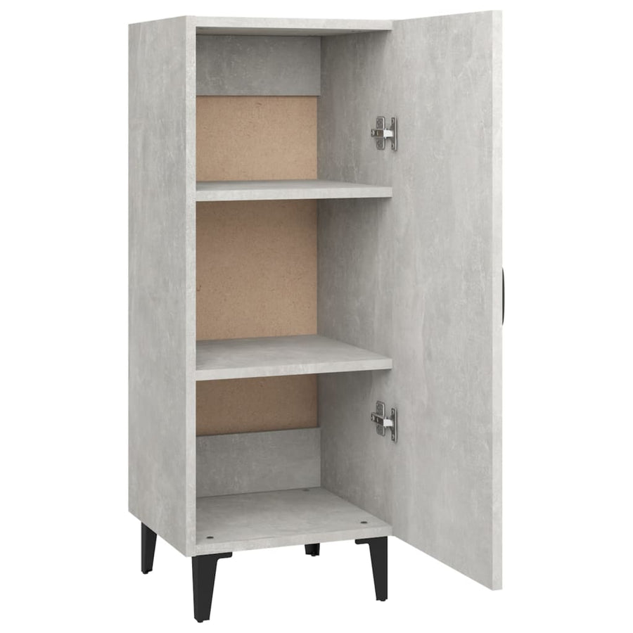 Dressoir 34,5X34X90 Cm Bewerkt Hout Betongrijs