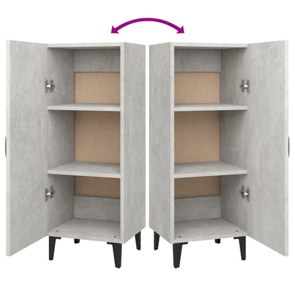 Dressoir 34,5X34X90 Cm Bewerkt Hout Betongrijs