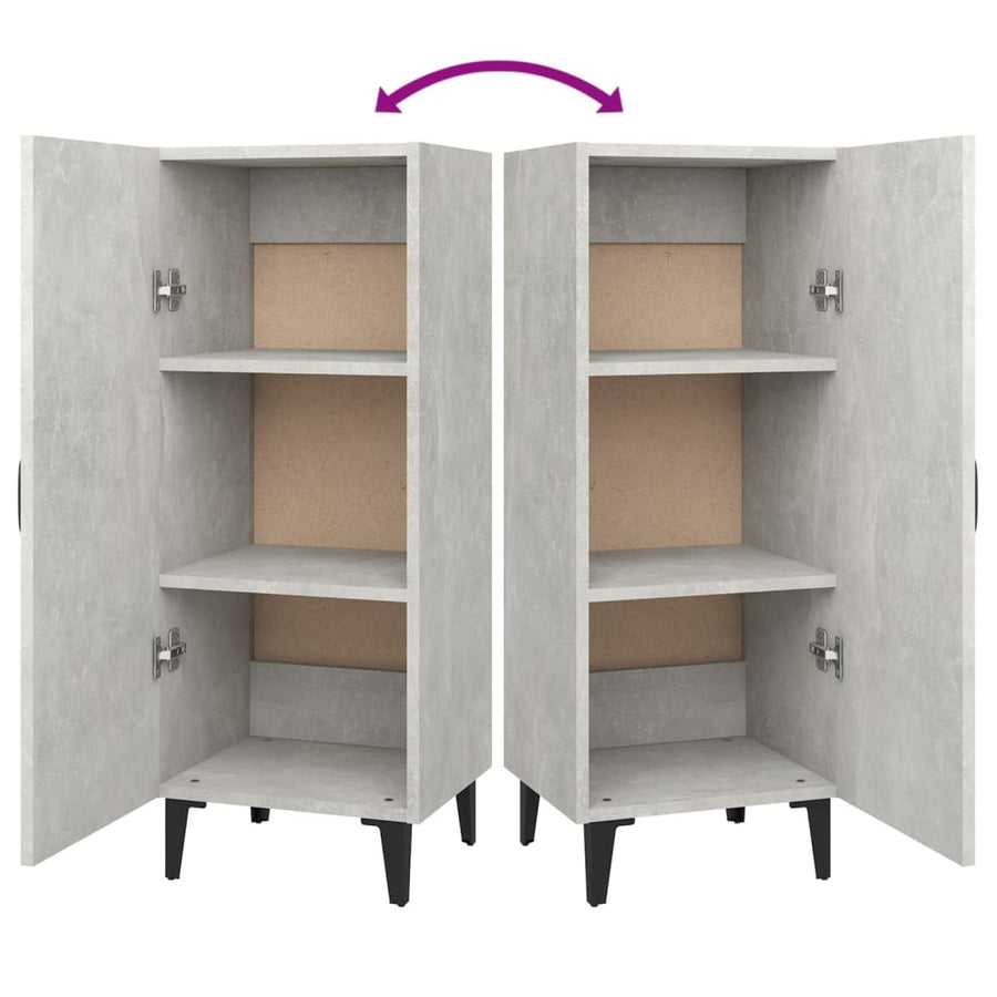 Dressoir 34,5X34X90 Cm Bewerkt Hout Betongrijs