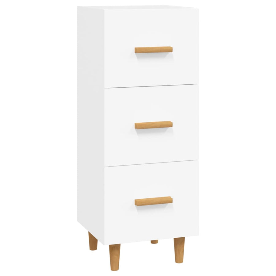 Dressoir 34,5X34X90 Cm Bewerkt Hout Wit