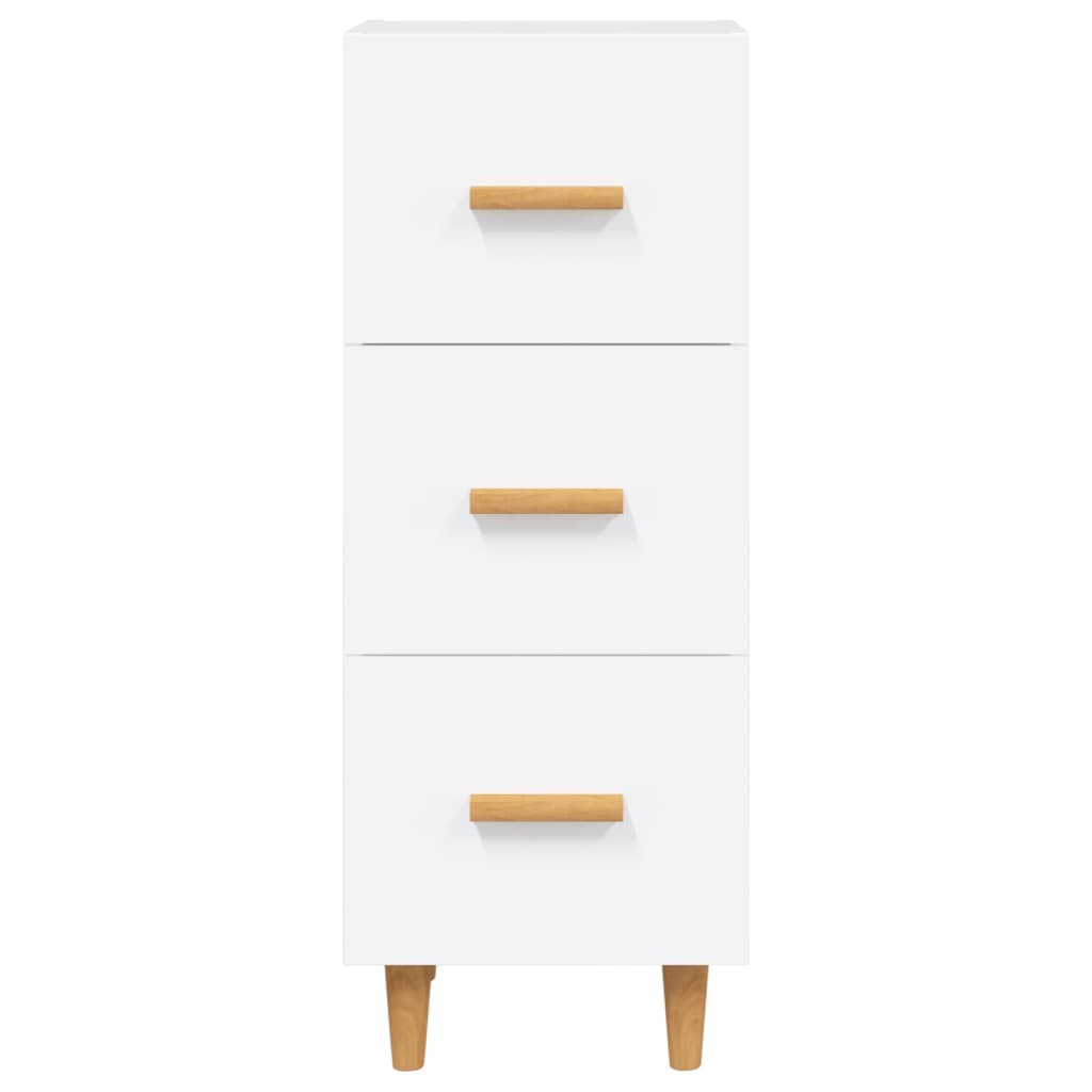 Dressoir 34,5X34X90 Cm Bewerkt Hout Wit