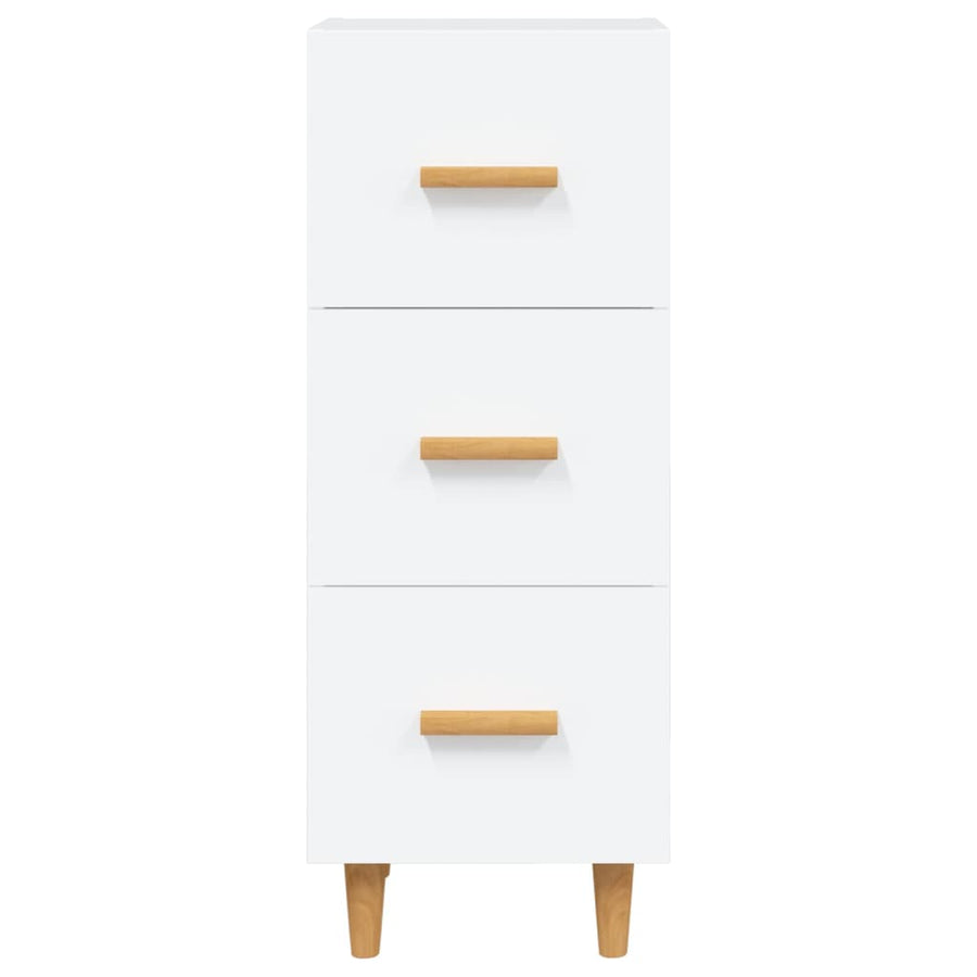 Dressoir 34,5X34X90 Cm Bewerkt Hout Wit
