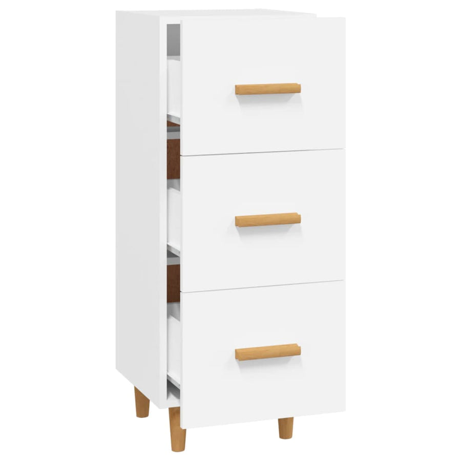 Dressoir 34,5X34X90 Cm Bewerkt Hout Wit