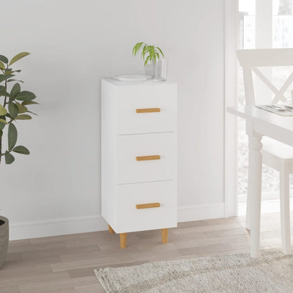 Dressoir 34,5X34X90 Cm Bewerkt Hout Wit