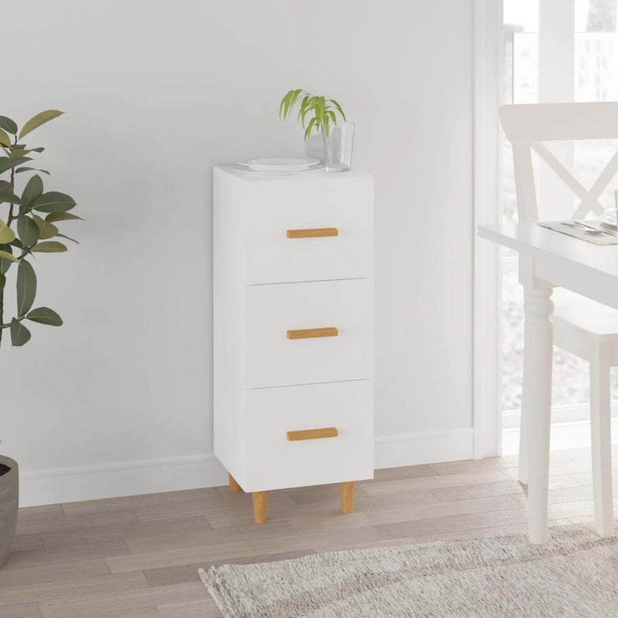Dressoir 34,5X34X90 Cm Bewerkt Hout Wit
