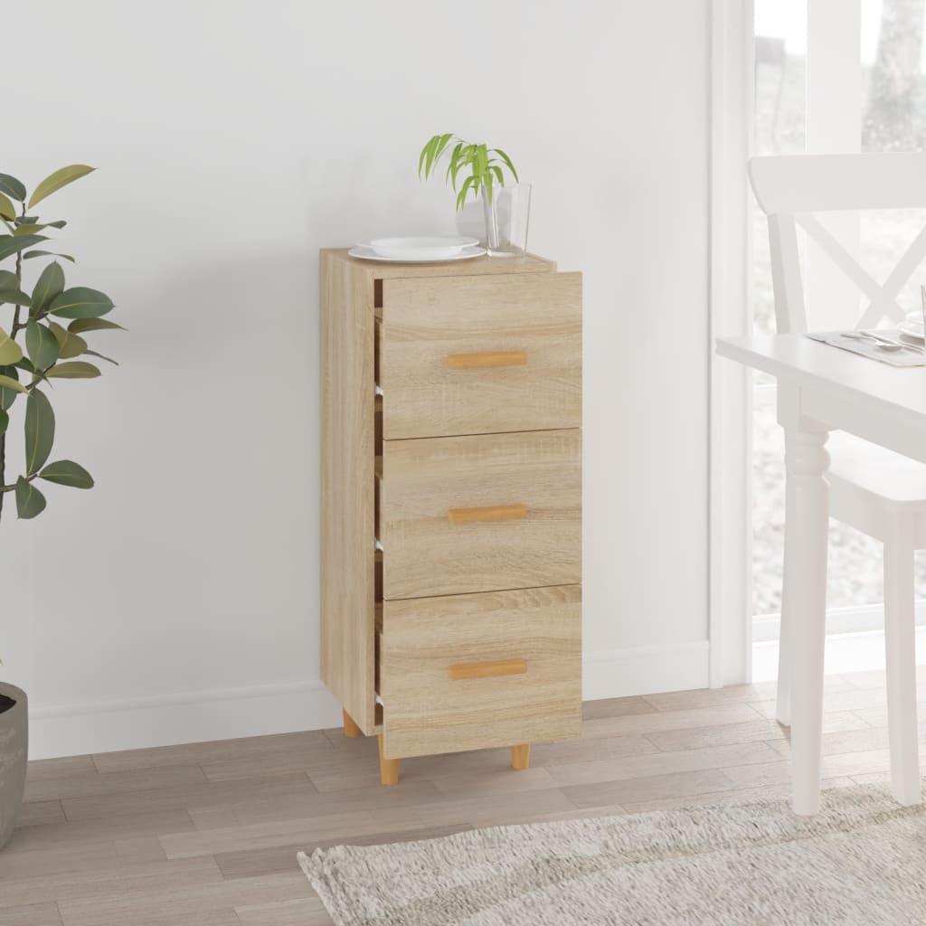 Dressoir 34,5X34X90 Cm Bewerkt Hout Sonoma Eiken