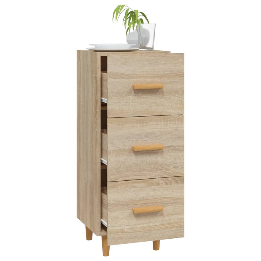 Dressoir 34,5X34X90 Cm Bewerkt Hout Sonoma Eiken