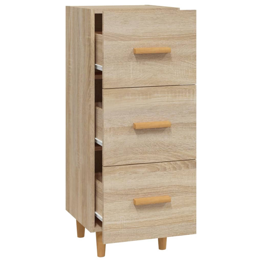 Dressoir 34,5X34X90 Cm Bewerkt Hout Sonoma Eiken