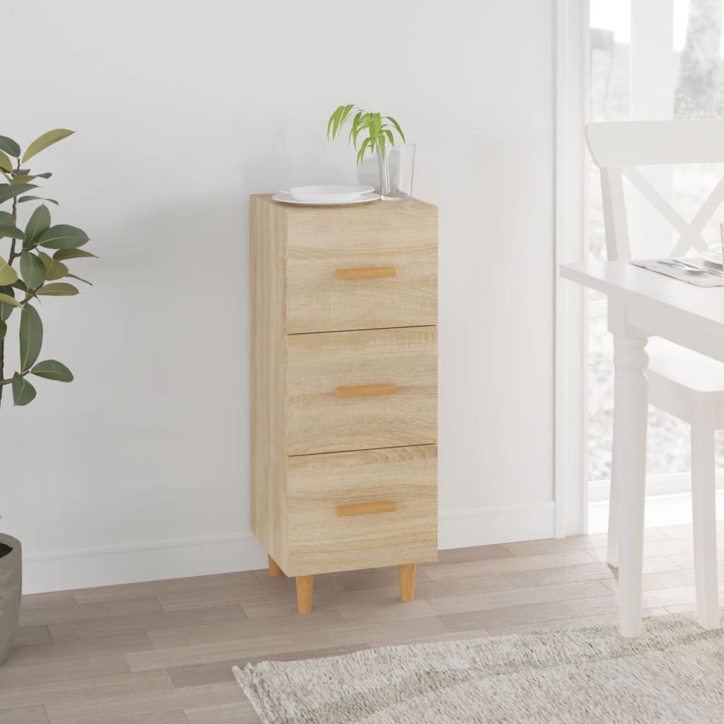 Dressoir 34,5X34X90 Cm Bewerkt Hout Sonoma Eiken