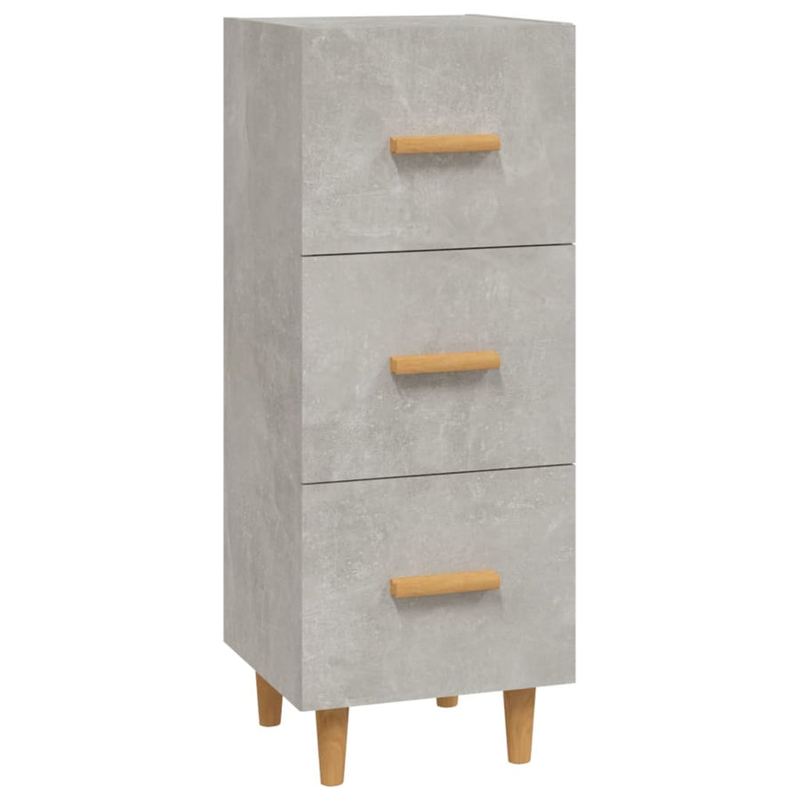 Dressoir 34,5X34X90 Cm Bewerkt Hout Betongrijs