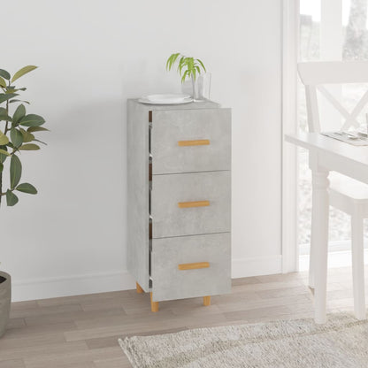 Dressoir 34,5X34X90 Cm Bewerkt Hout Betongrijs