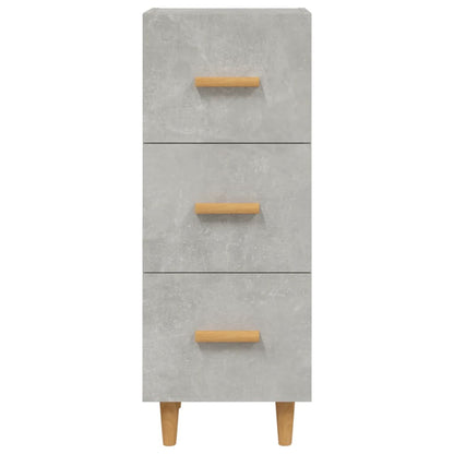 Dressoir 34,5X34X90 Cm Bewerkt Hout Betongrijs