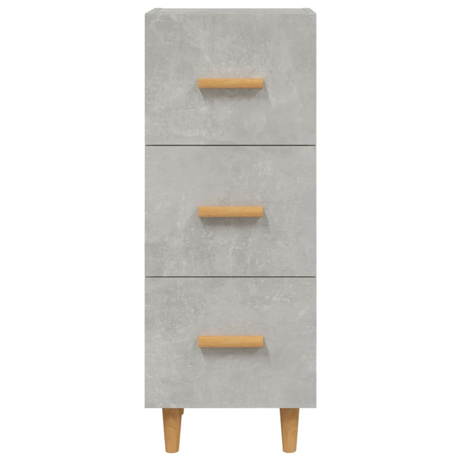 Dressoir 34,5X34X90 Cm Bewerkt Hout Betongrijs