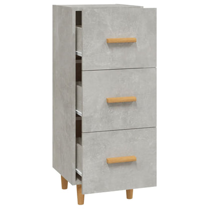 Dressoir 34,5X34X90 Cm Bewerkt Hout Betongrijs