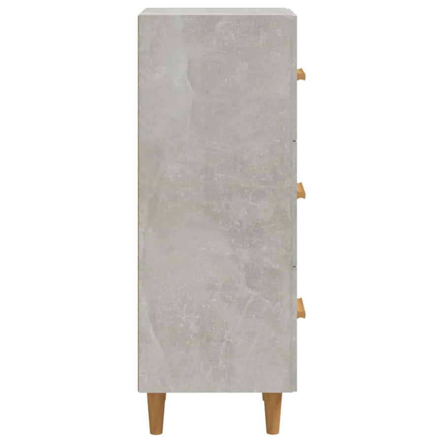 Dressoir 34,5X34X90 Cm Bewerkt Hout Betongrijs