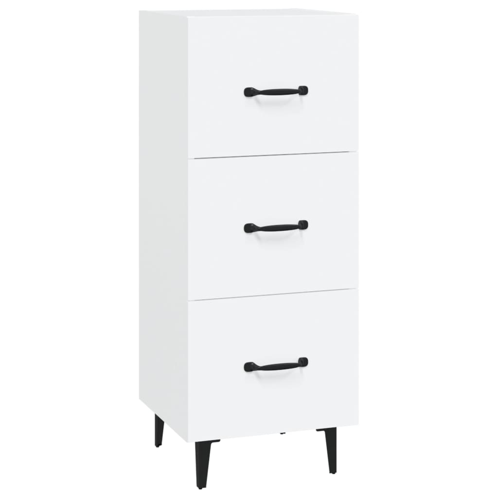 Dressoir 34,5X34X90 Cm Bewerkt Hout Wit