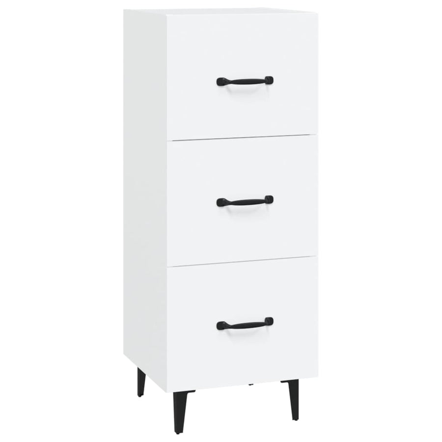 Dressoir 34,5X34X90 Cm Bewerkt Hout Wit