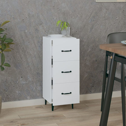 Dressoir 34,5X34X90 Cm Bewerkt Hout Wit
