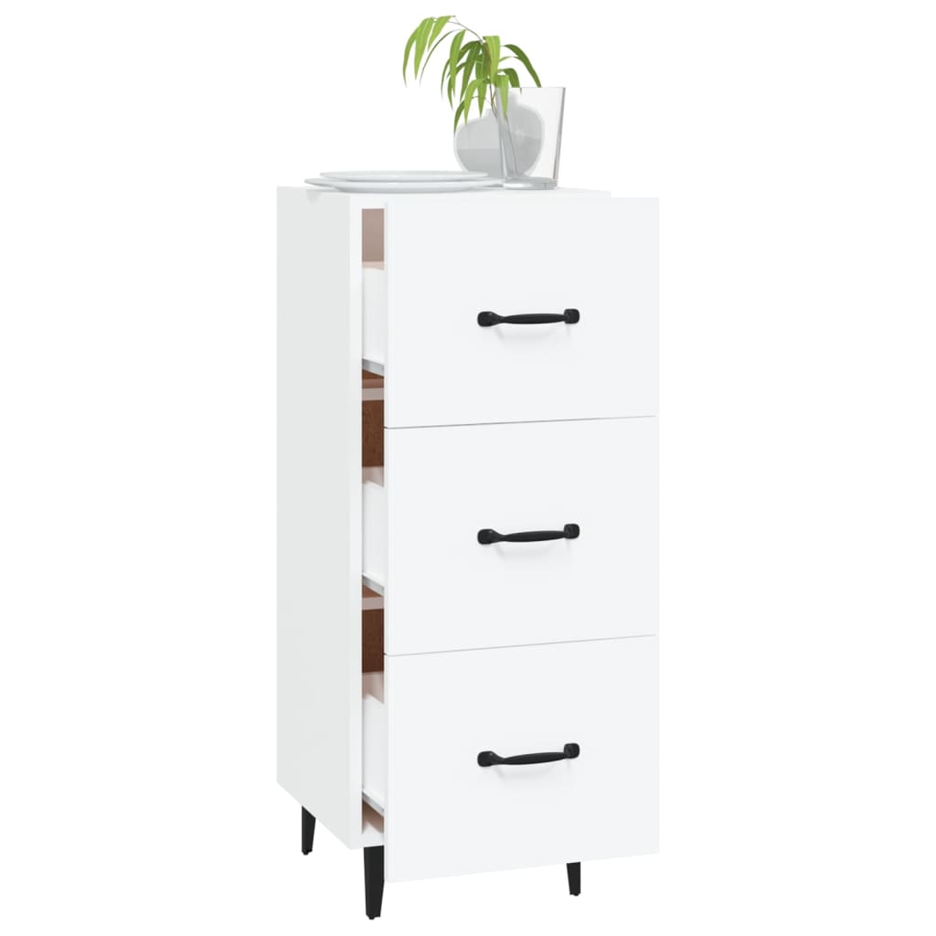 Dressoir 34,5X34X90 Cm Bewerkt Hout Wit