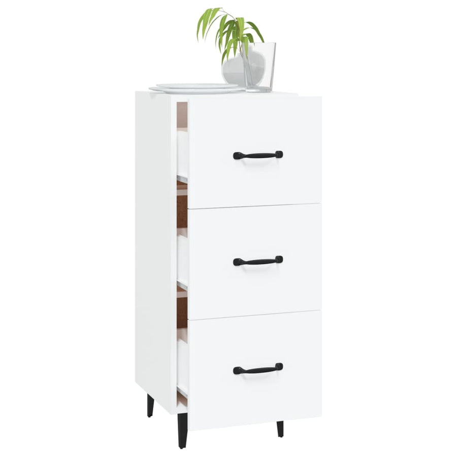 Dressoir 34,5X34X90 Cm Bewerkt Hout Wit