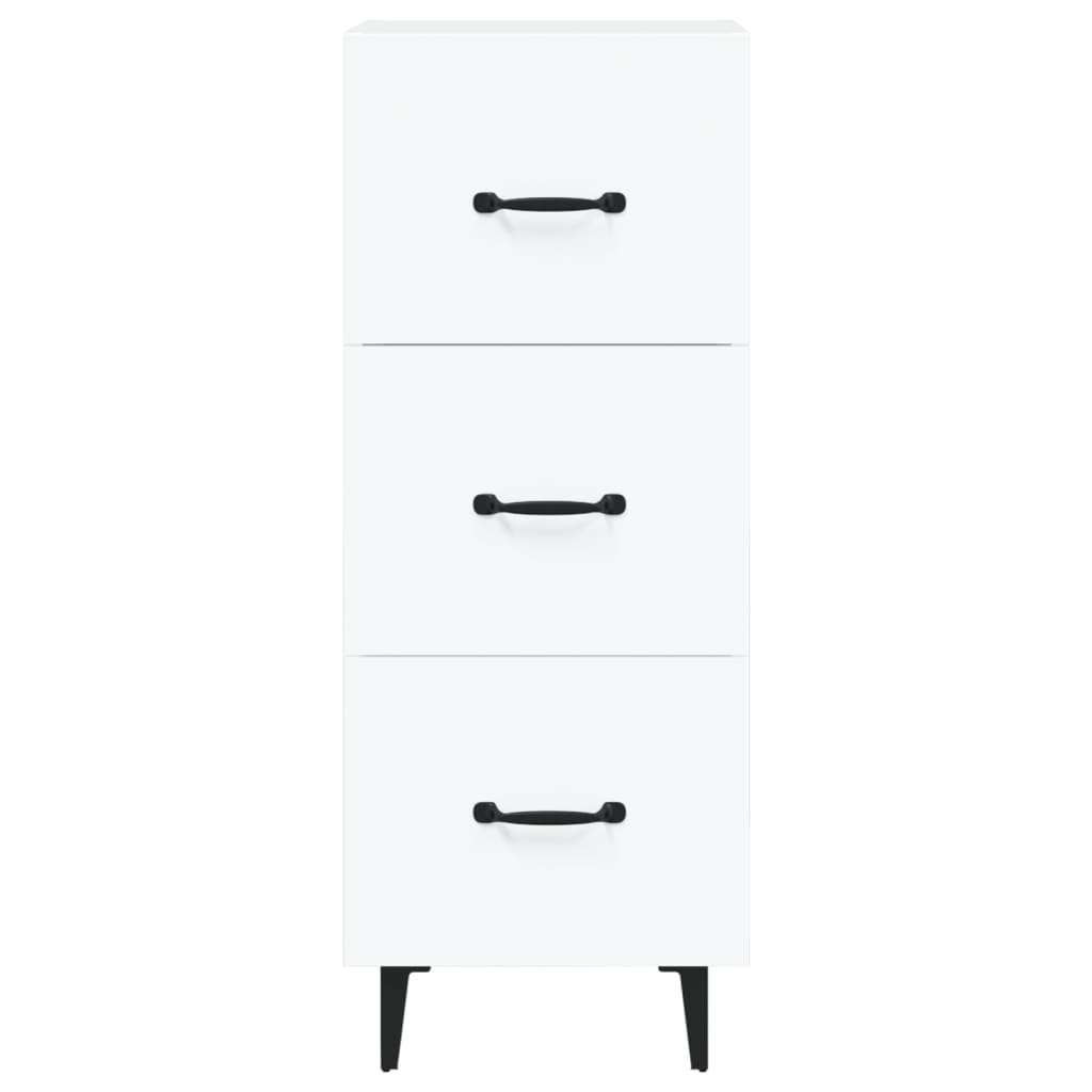 Dressoir 34,5X34X90 Cm Bewerkt Hout Wit
