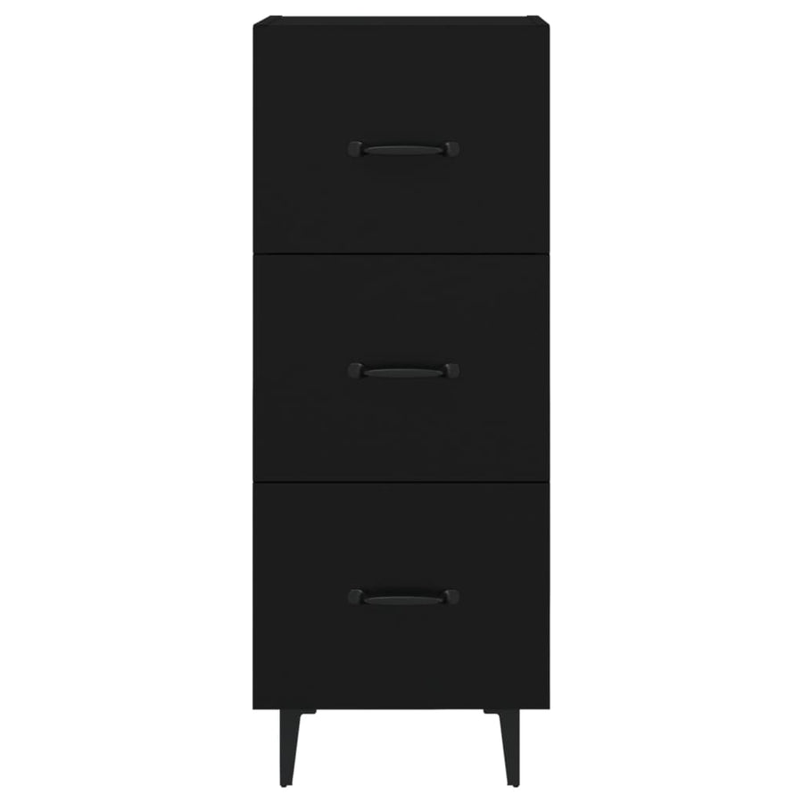 Dressoir 34,5X34X90 Cm Bewerkt Hout Zwart