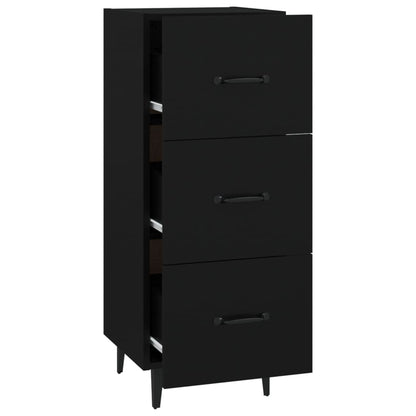 Dressoir 34,5X34X90 Cm Bewerkt Hout Zwart