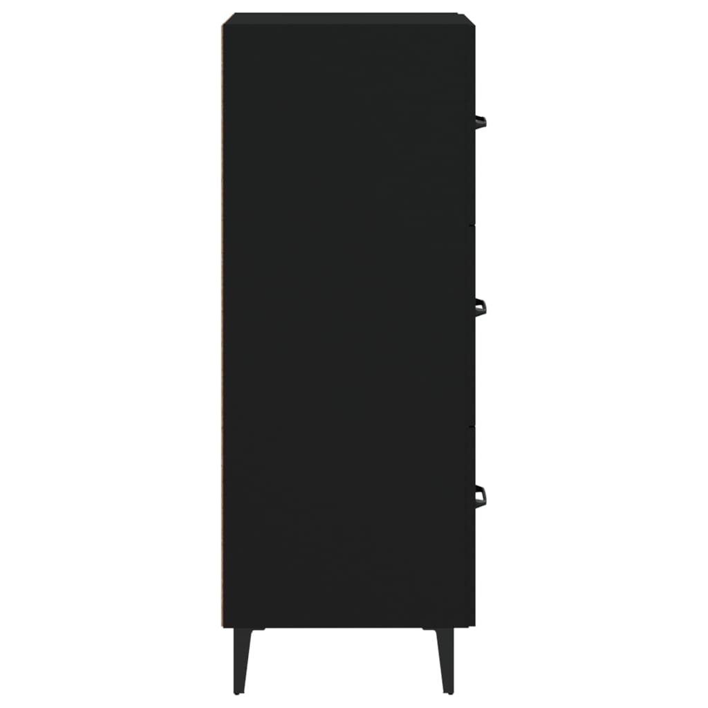 Dressoir 34,5X34X90 Cm Bewerkt Hout Zwart