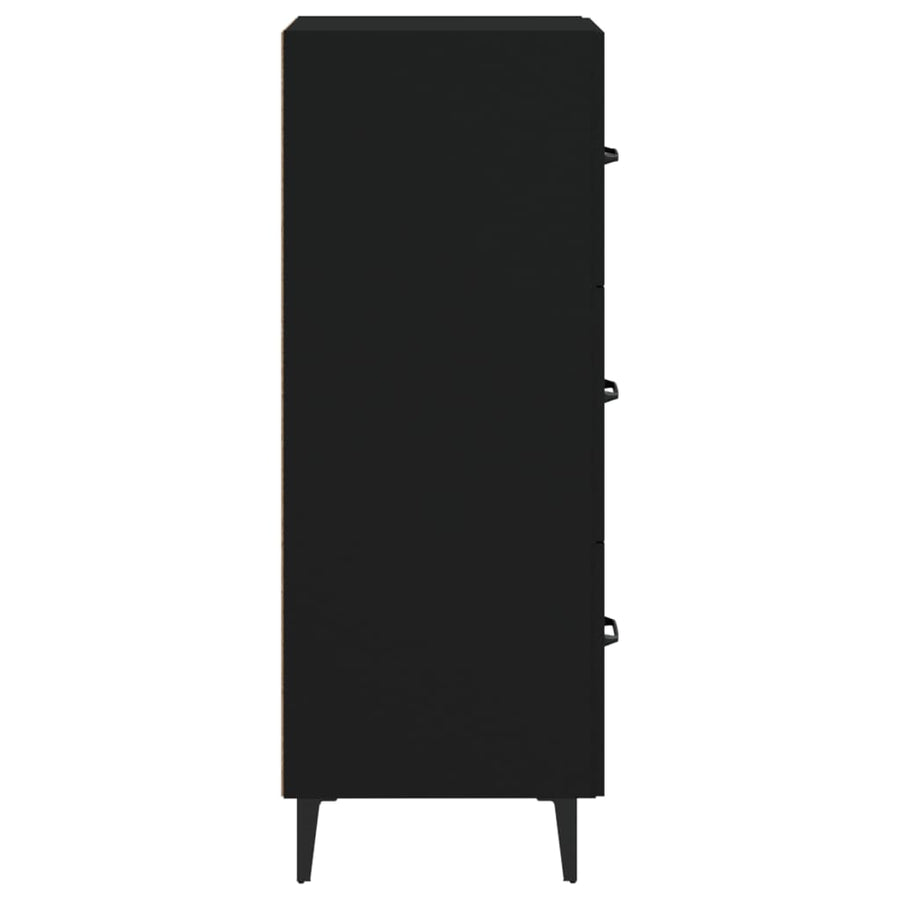 Dressoir 34,5X34X90 Cm Bewerkt Hout Zwart