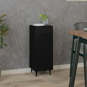 Sideboard 34.5x34x90 cm engineered wood black